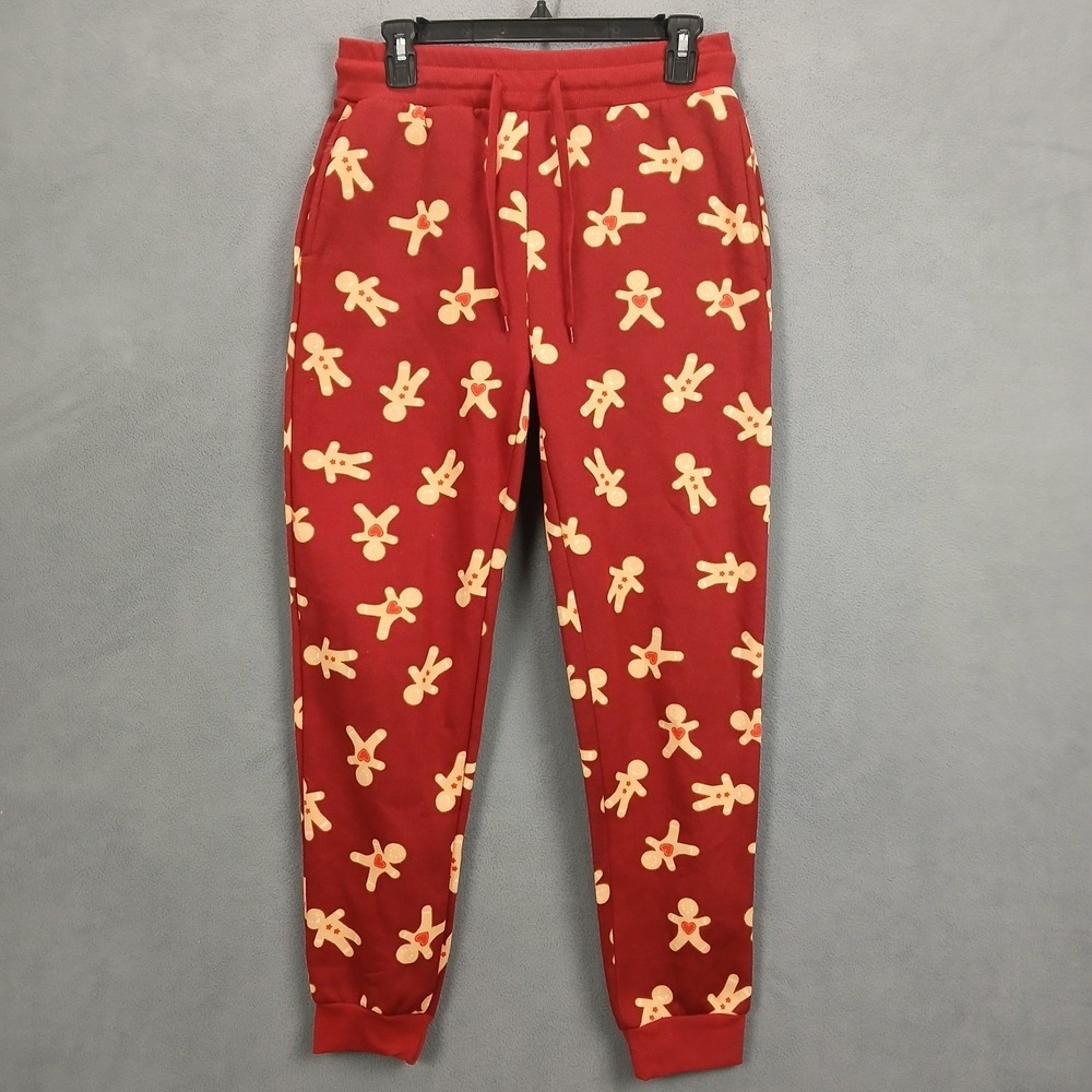 Better‎ Together Sweatpants Womens Medium Red Gingerbread Tapered Leg Drawstring